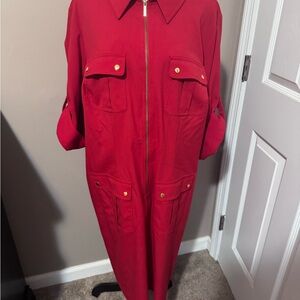 MICHAEL Michael Kors Red Zip-Up Dress